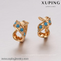 93393 Fancy design special shape copper alloy turquoise earring for ladies